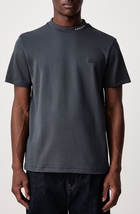 Logo Jacquard Collar Piqué T-Shirt