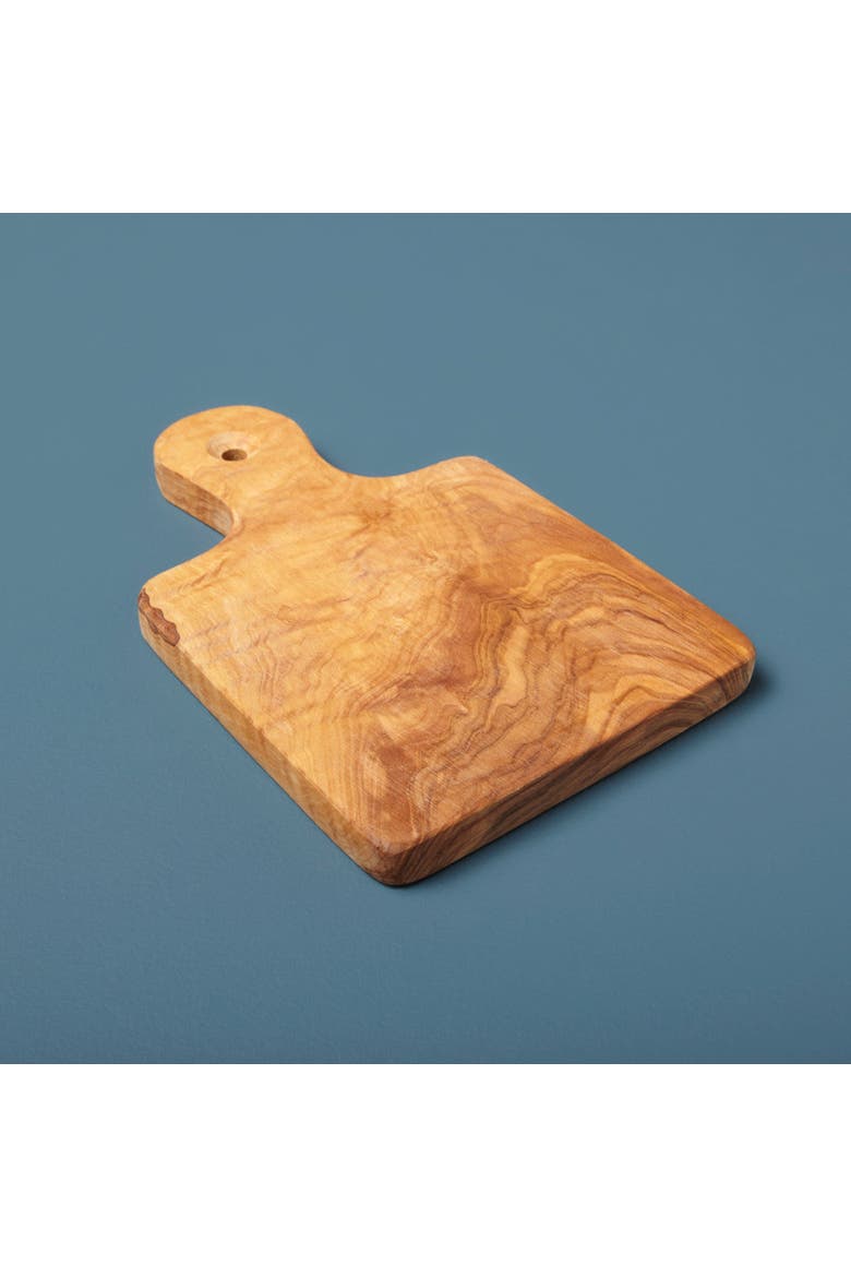 Mini Square Olive Wood Board, Alternate, color, Olive Wood