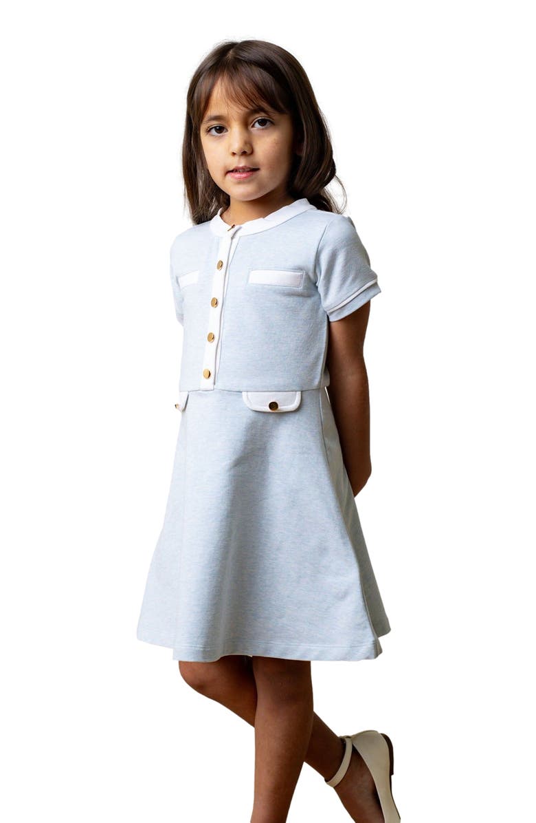 Hope & Henry Girls' Organic French Terry Contrast Dress, Kids, Main, color,