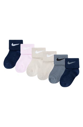 Nike Assorted 6-pack Lightweight Ankle Socks In Blue