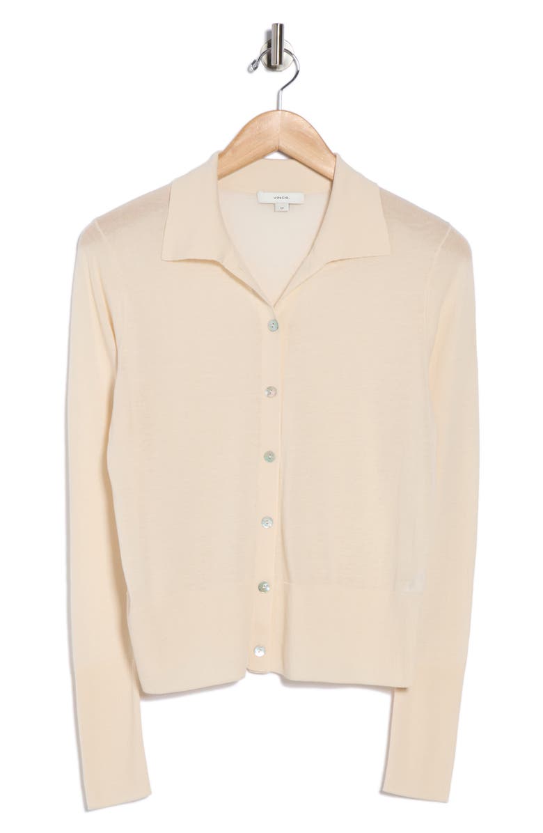 Vince Collared Button-Up Shirt, Alternate, color, Sand Glow