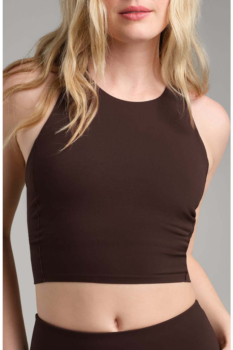 Revive Longline Bra, Main, color, COFFEE BROWN