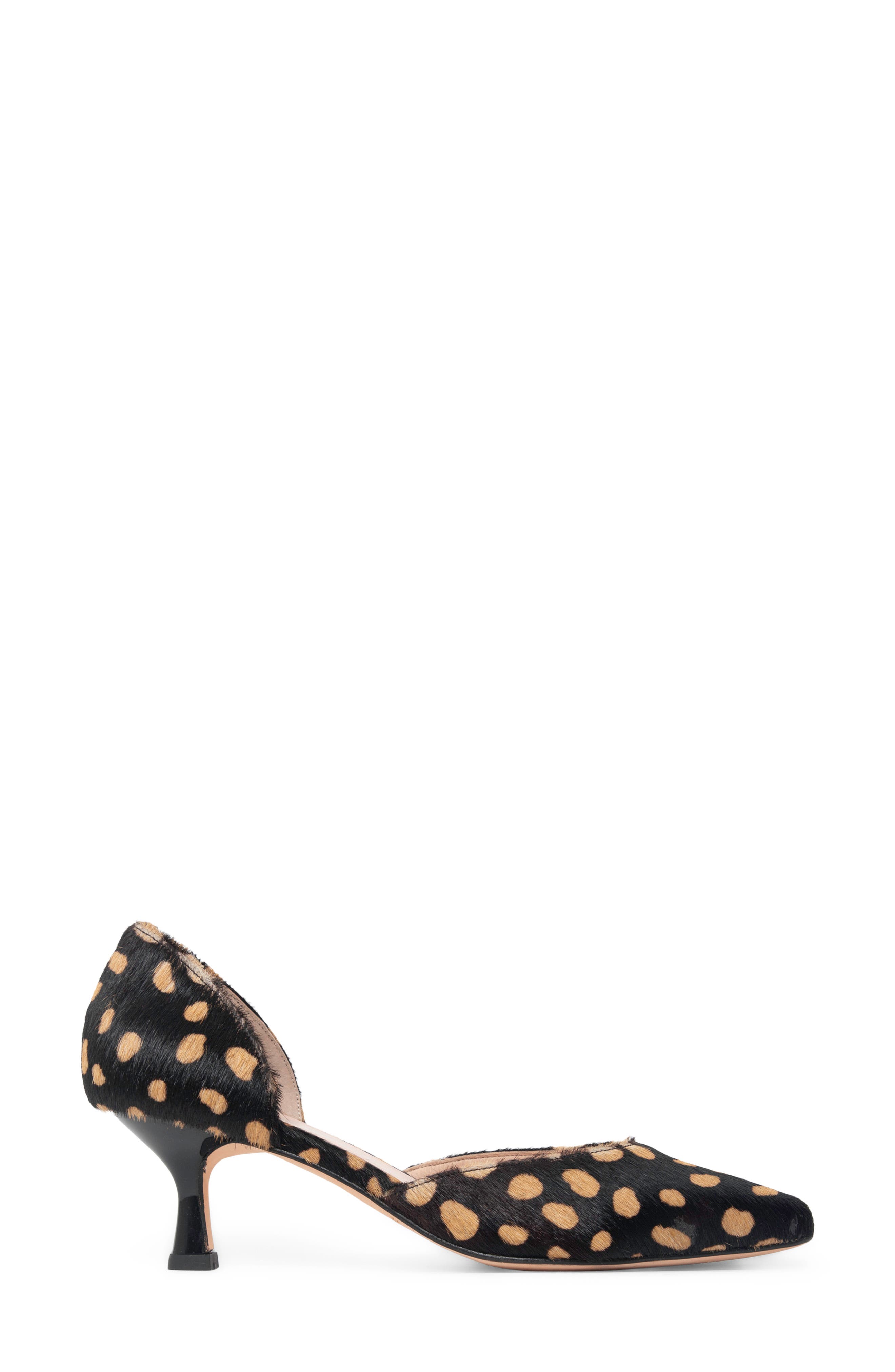Elodie D'Orsay Pump, Alternate, color, BLACK/TAN SPOTTED