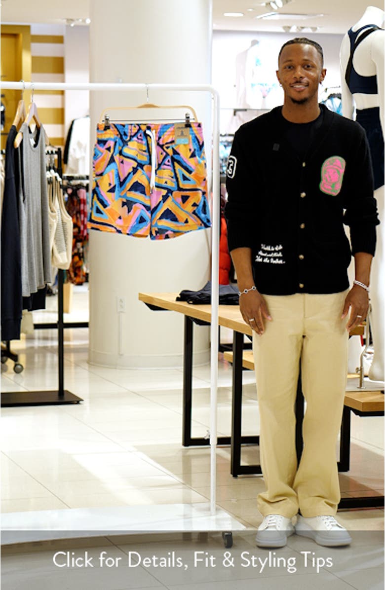 Exploding Nacho Classic Lined 5.5-Inch Swim Trunks, sales video thumbnail