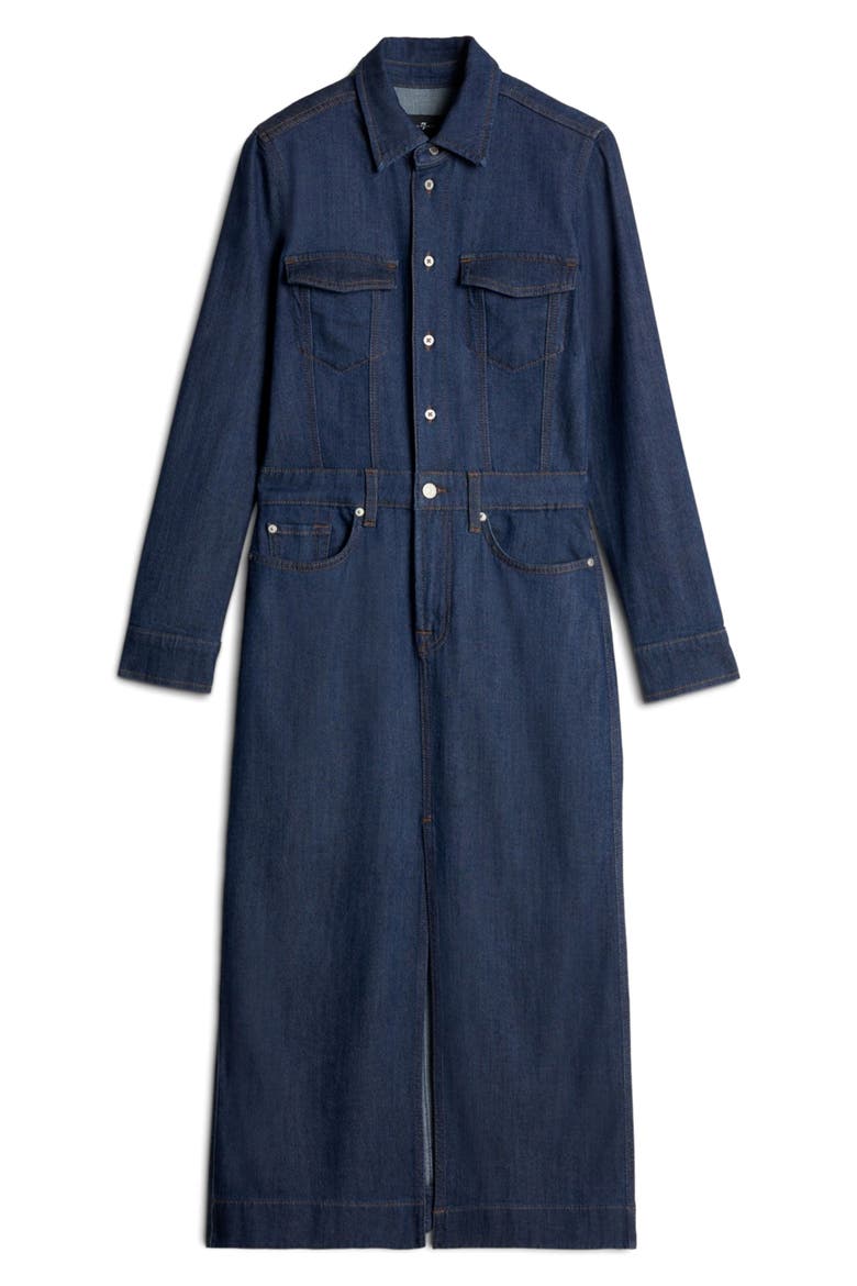 Long Sleeve Denim Midi Dress, Alternate, color, HALONA