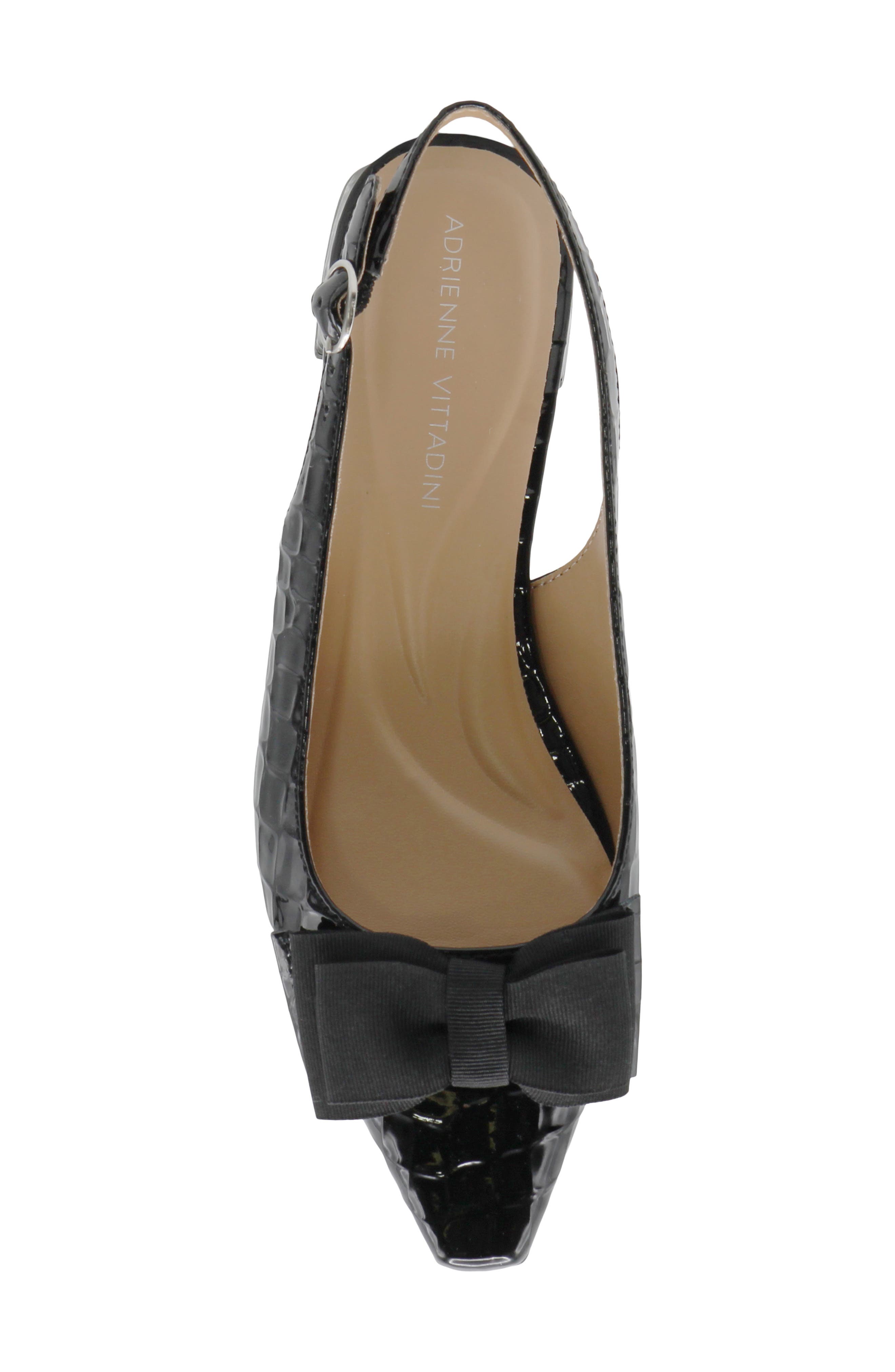 Rifka Croc Embossed Faux Leather Slingback Pump, Alternate, color, BLACK CP