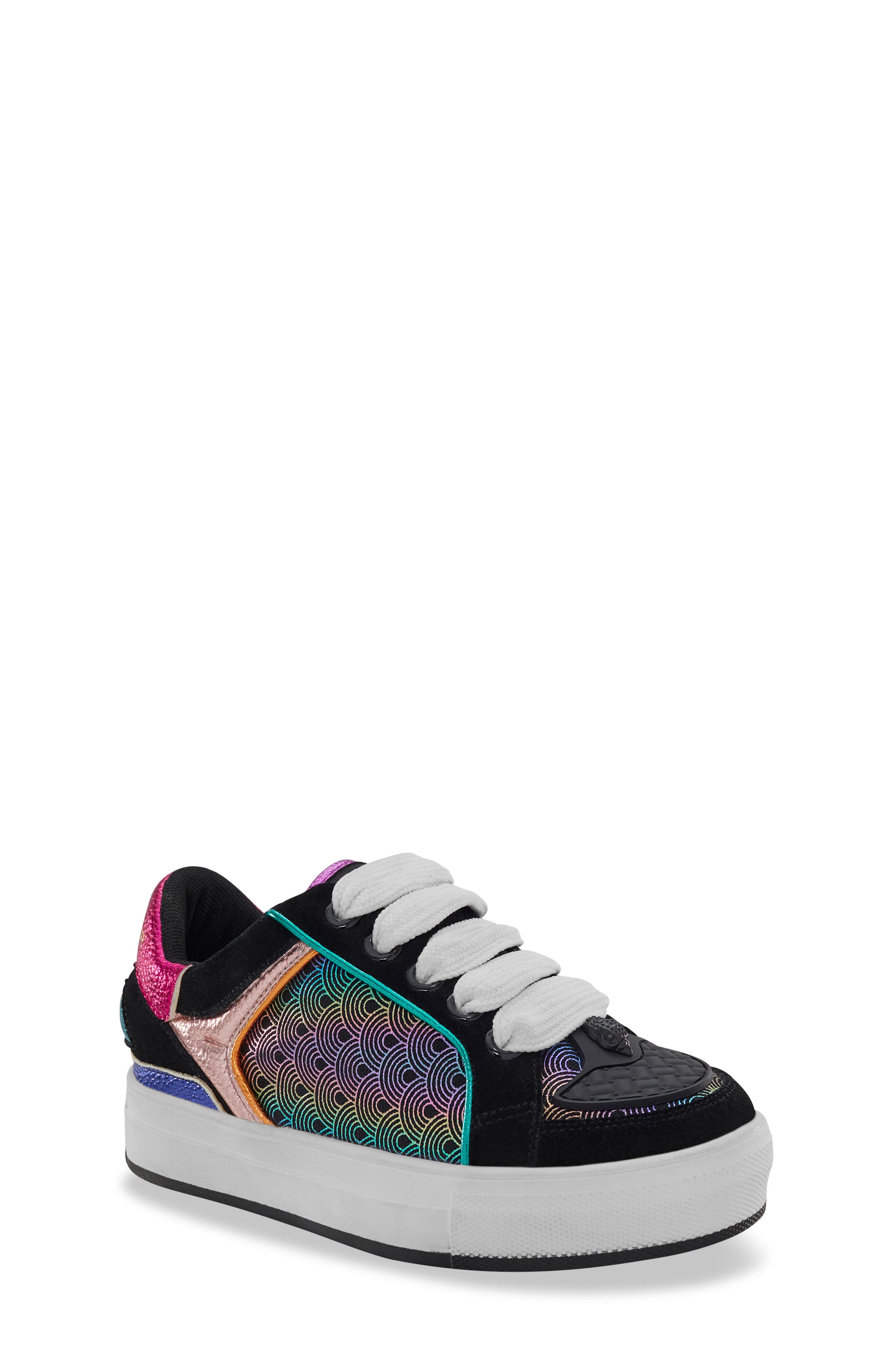 Kurt Geiger London Kids' Mini Southbank Sneaker, Main, color, Black Multi