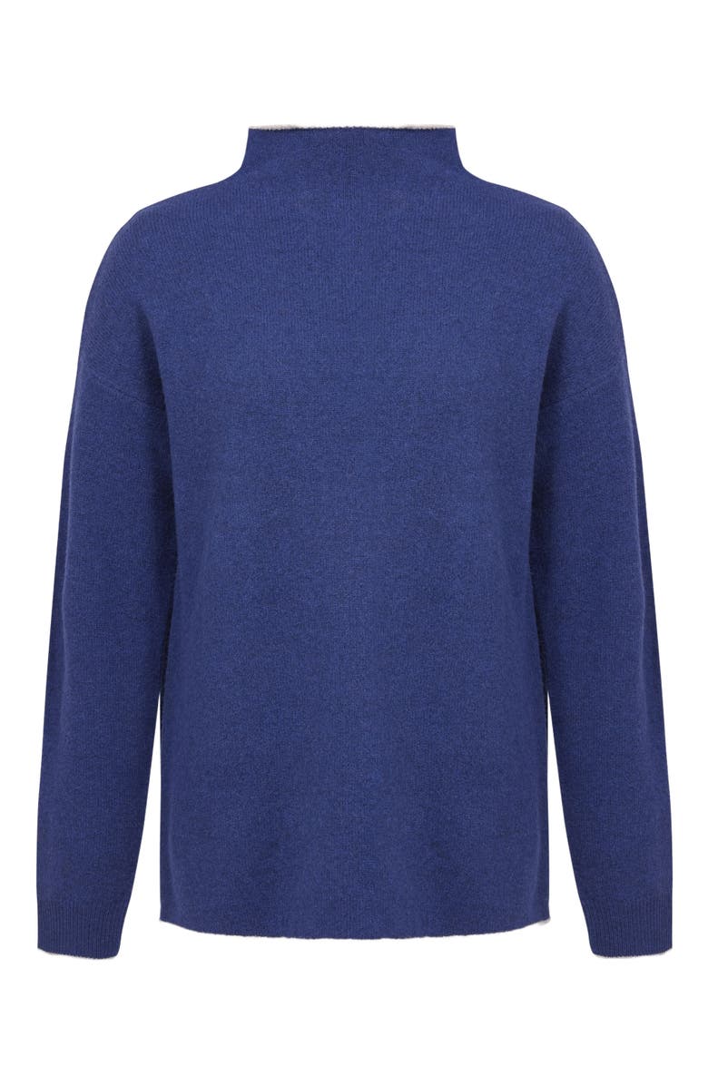 Celtic & Co. Felted Funnel Neck Sweater, Alternate, color, Blue Ink