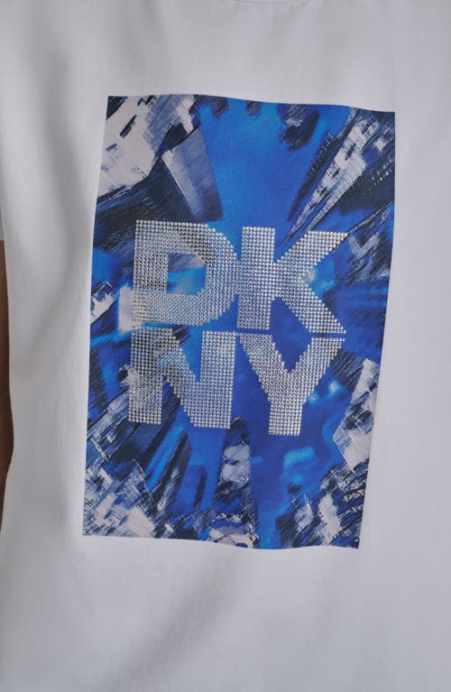 Dkny Skyscraper Graphic T-shirt In White