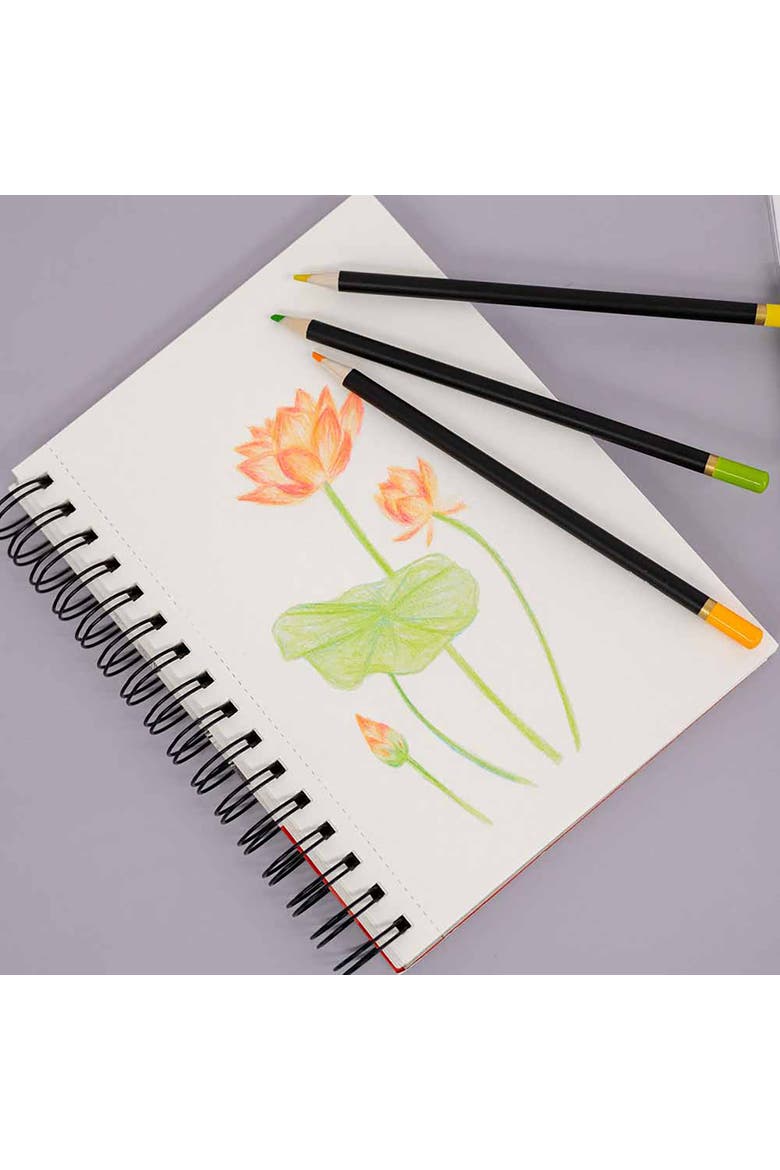 Sketch Paper Pad Spiralbound 80 Sheets 9X12" 60 Lb, Alternate, color, Multicolored