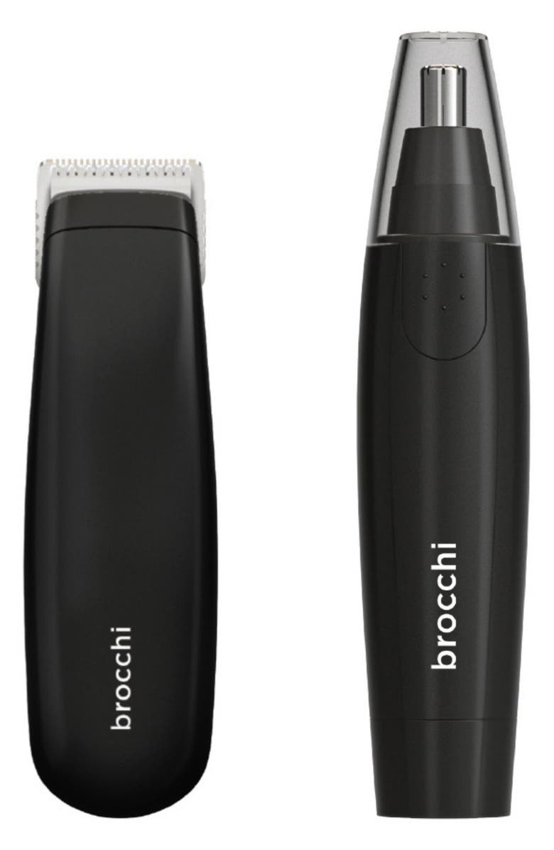 BROCCHI Edge Duo Cordless Nose & Hair Drimmer Set, Main, color, Black