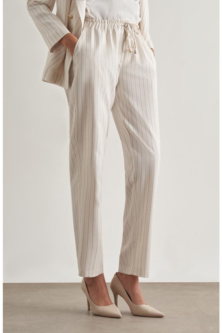 Drawstring Summer Pants, Alternate, color, Ecru