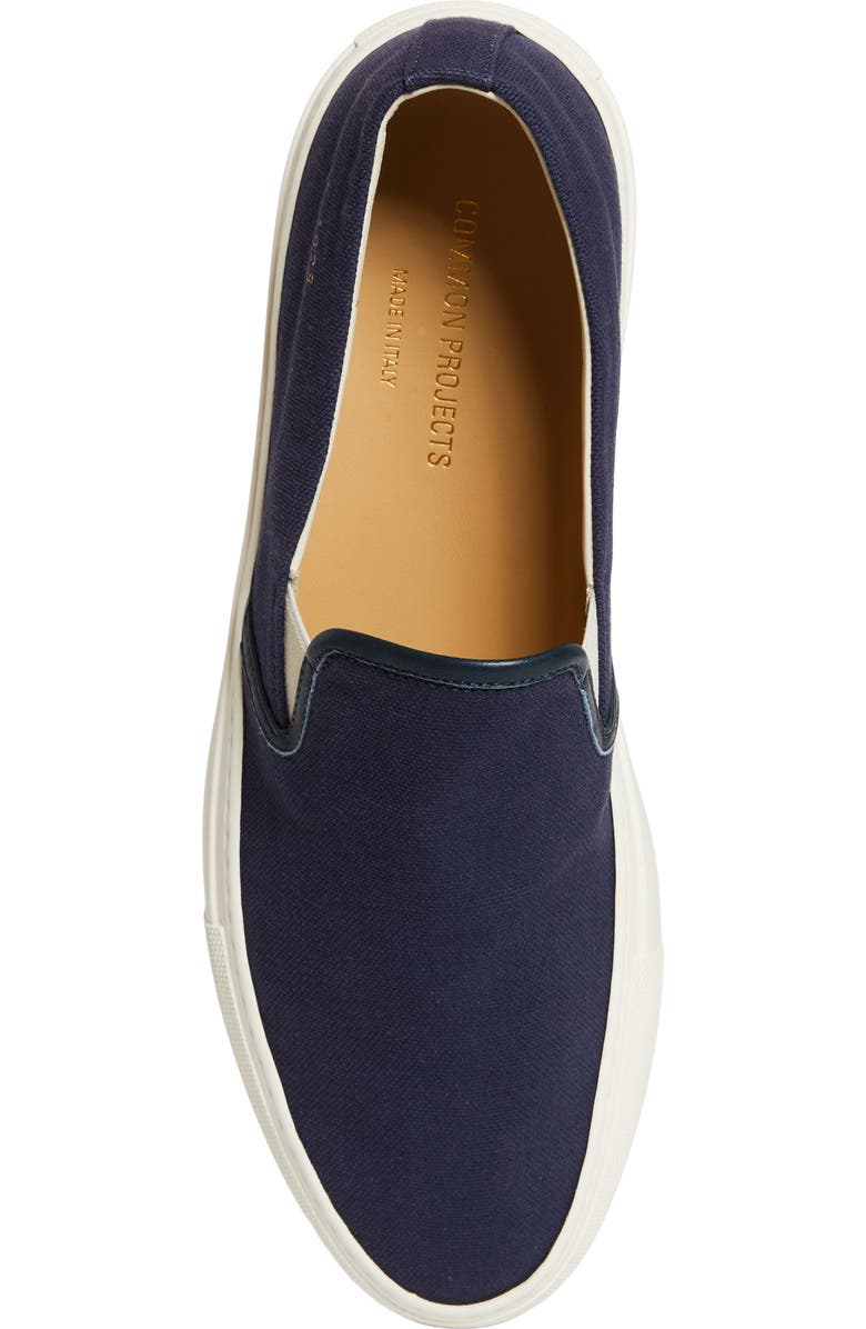 Common Projects Minimal Low Profile Slip-On Sneaker, Alternate, color, Navy