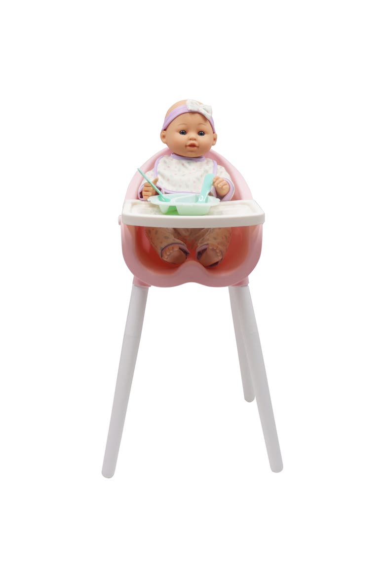 14" Baby Doll & High Chair Playset, Alternate, color, Multicolored