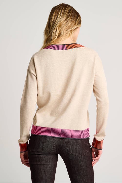 Lisa Todd Ribbed V-neck Cotton Sweater In Neutral