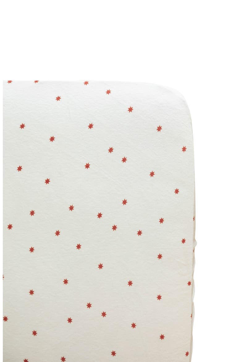 Minky Fitted Crib Sheet, Alternate, color, STAR