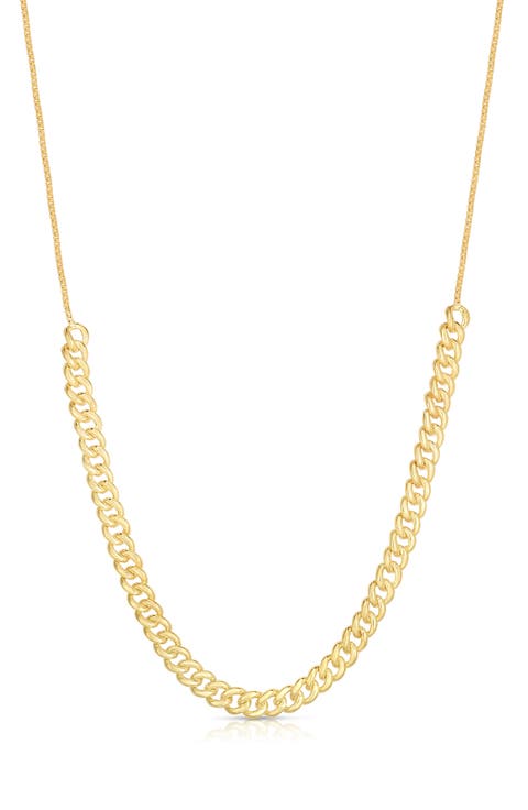 Adjustable Curb Chain Frontal Necklace