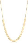 SPHERA MILANO Adjustable Curb Chain Frontal Necklace