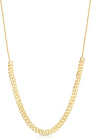 SPHERA MILANO Adjustable Curb Chain Frontal Necklace