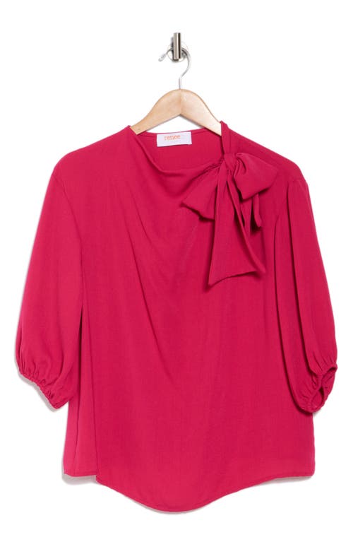 RENEE C RENEE C SCARF DETAIL THREE-QUARTER SLEEVE TOP