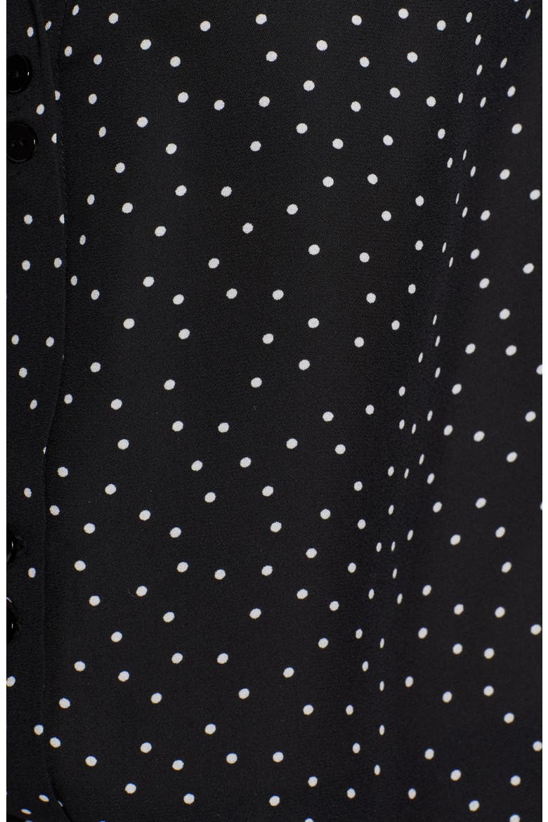 Valerie Dotted Puff Sleeve Blouse, Alternate, color, BLACK/ LILAC DOT