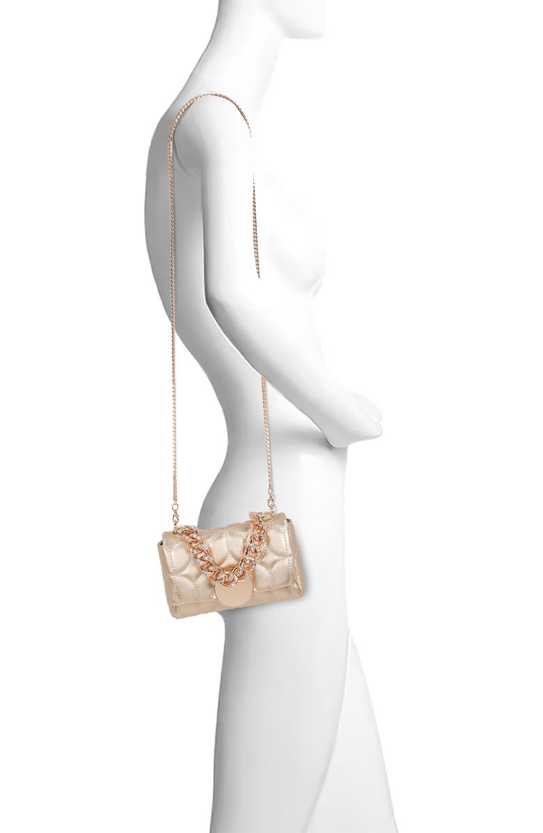 Jewel Badgley Mischka Tara Deco Quilted Mini - 2 Carry Options, Alternate, color, Gold