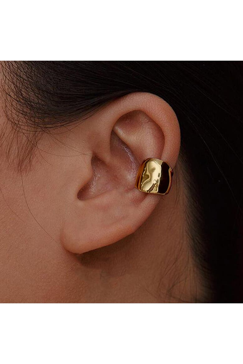 Gold Ear Cuff Statement Moon Earring, Alternate, color, Gold