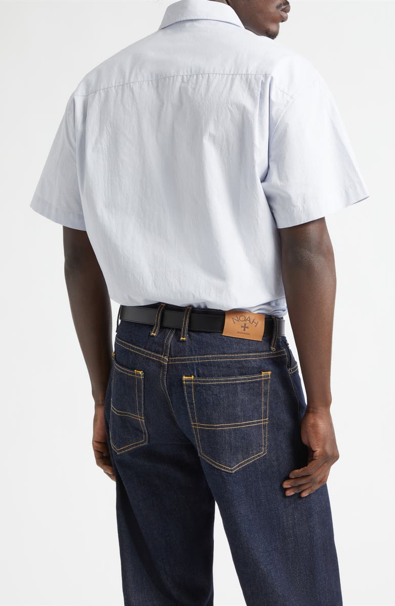 Noah Oversize Short Sleeve Cotton Poplin Button-Up Shirt, Alternate, color, Periwinkle