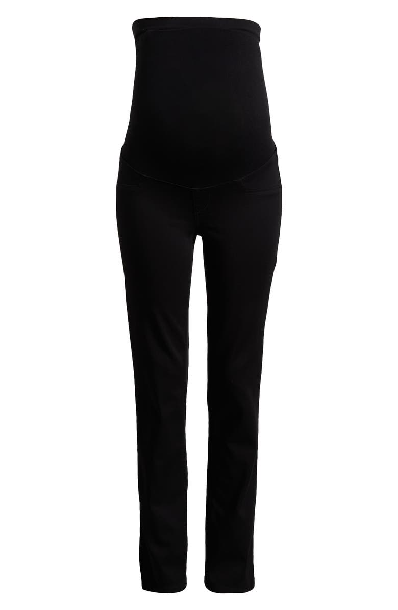 1822 Denim Bellyband Better Butter Slim Straight Leg Maternity Jeans, Alternate, color, Black
