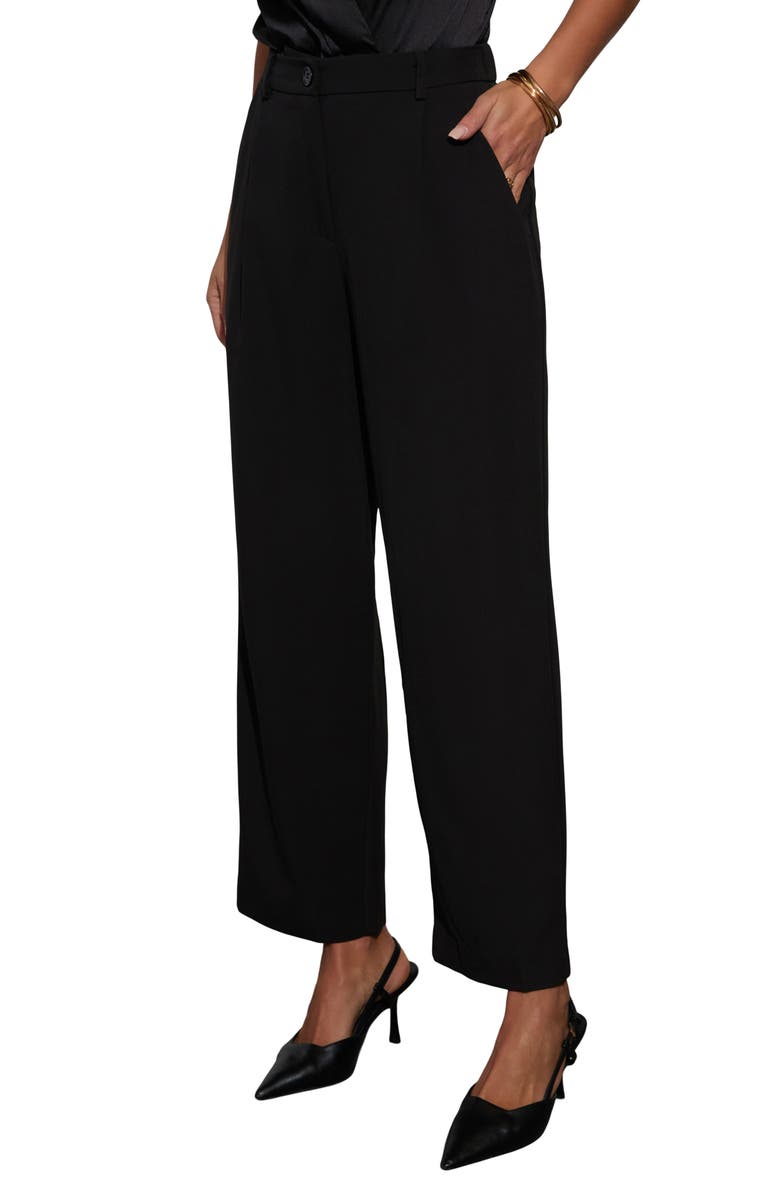 VICI Collection Kattie High Waist Straight Leg Crepe Trousers, Alternate, color, 