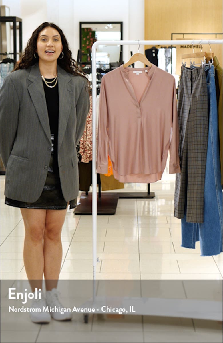 Split Neck Silk Blend Tunic, sales video thumbnail