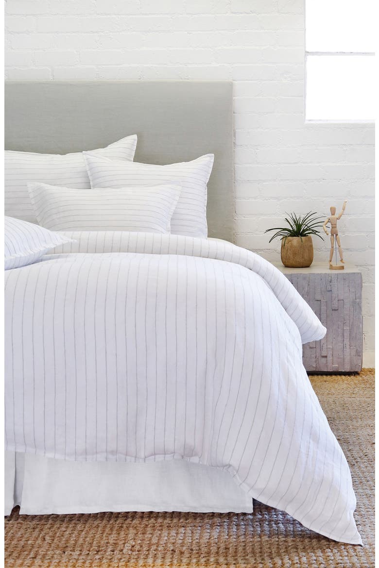 Blake Duvet Cover, Alternate, color, WHITE/OCEAN