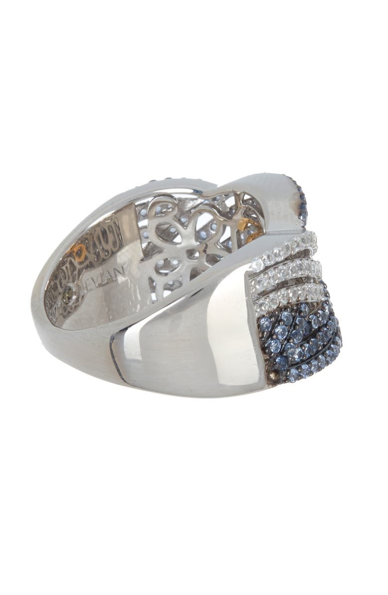 SUZY LEVIAN Sterling Silver Sapphire Crossover Ring, Alternate, color,