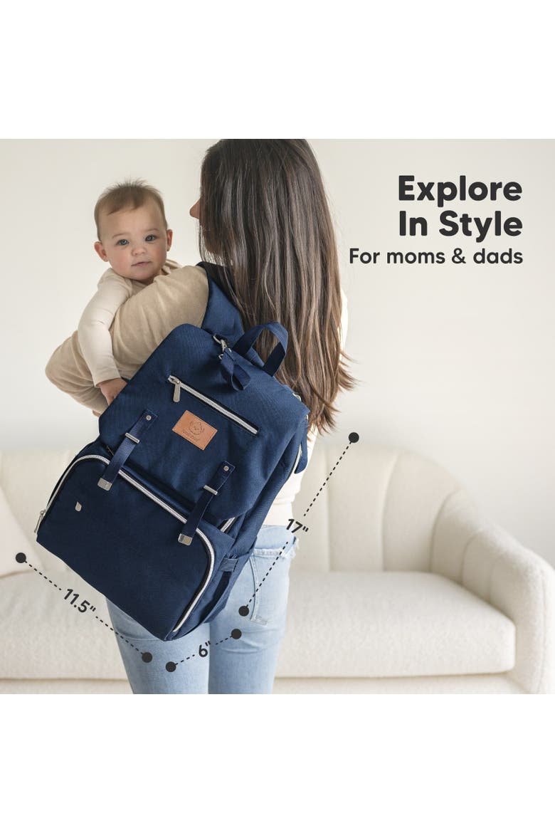 Explorer Diaper Bag, Alternate, color, Navy Blue