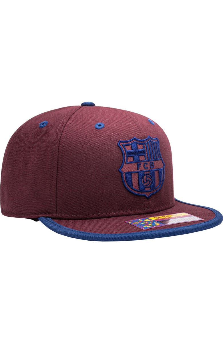 FAN INK Men's Red Barcelona Tape Snapback Hat, Alternate, color,