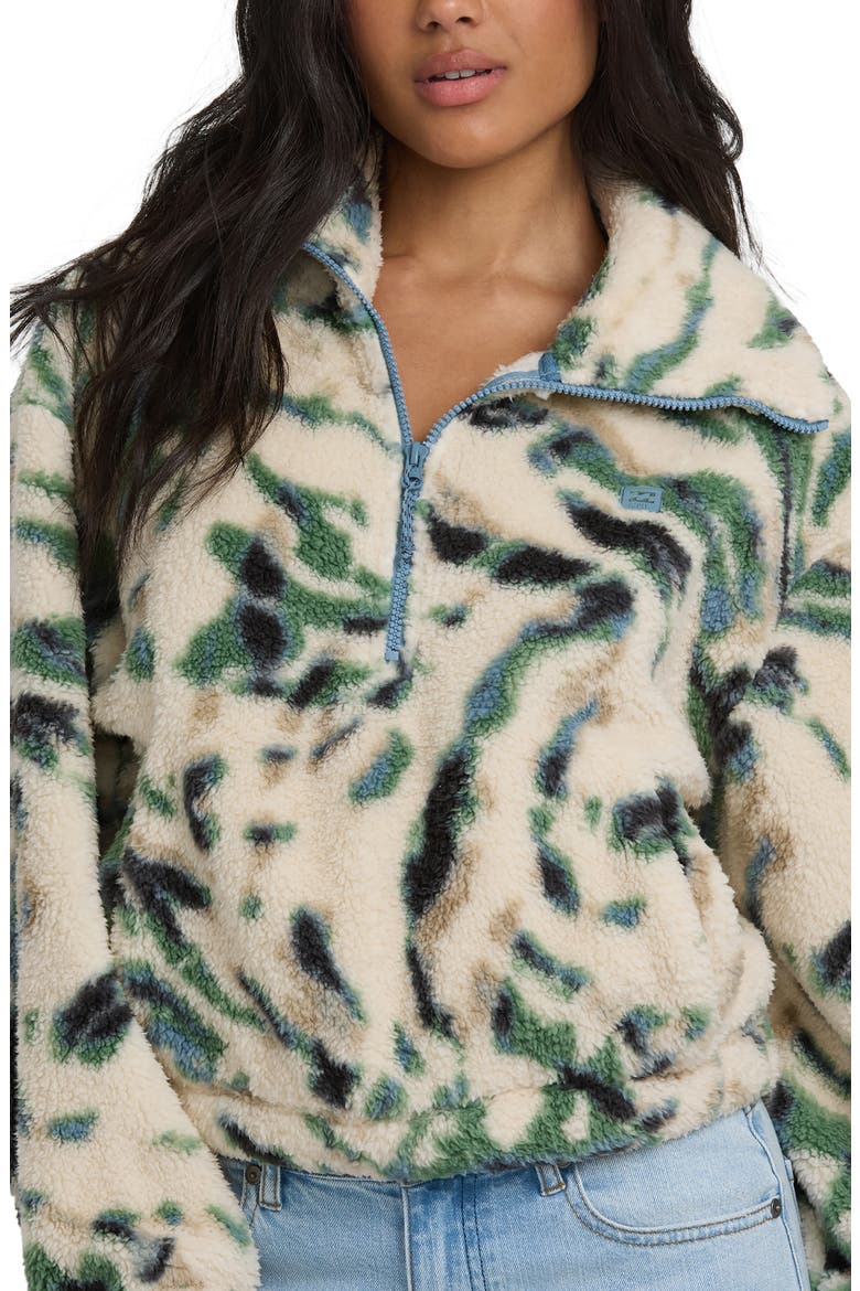 Barra High Pile Fleece Half Zip Pullover, Alternate, color, WHITECAP