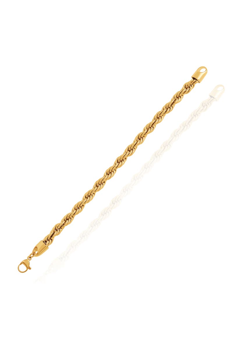 Gold-Tone Rope Chain Bracelet, Alternate, color, Gold