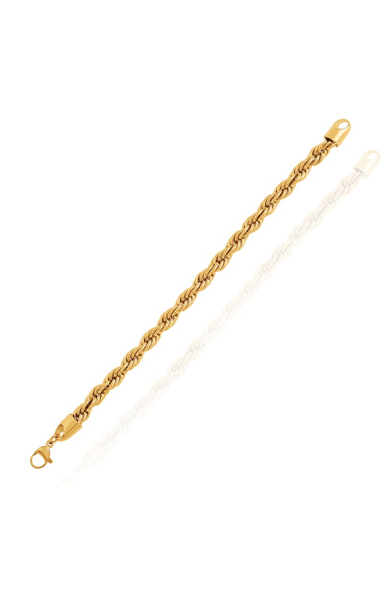 Lucky Brand Gold-Tone Rope Chain Bracelet, Alternate, color, Gold