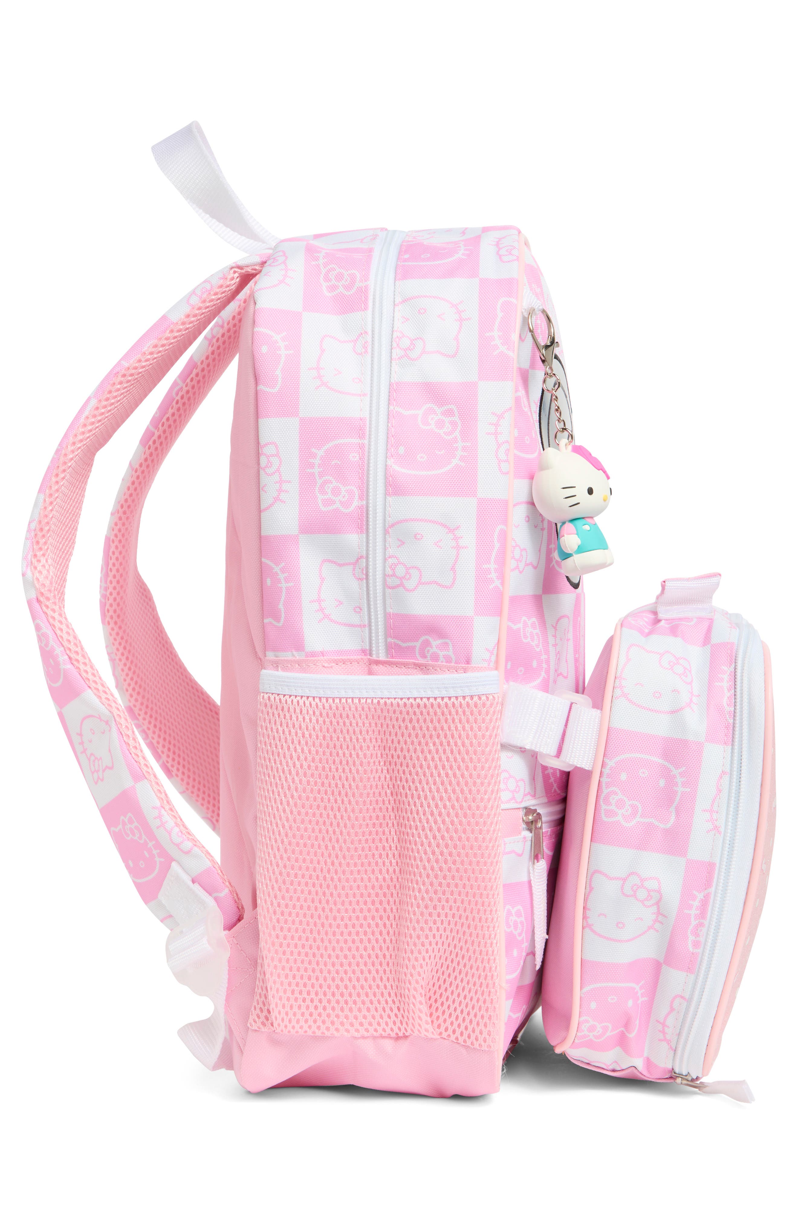 USPA ACCESSORIES Kids' Hello Kitty Backpack, Lunch Box & Key Chain Set, Alternate, color, 