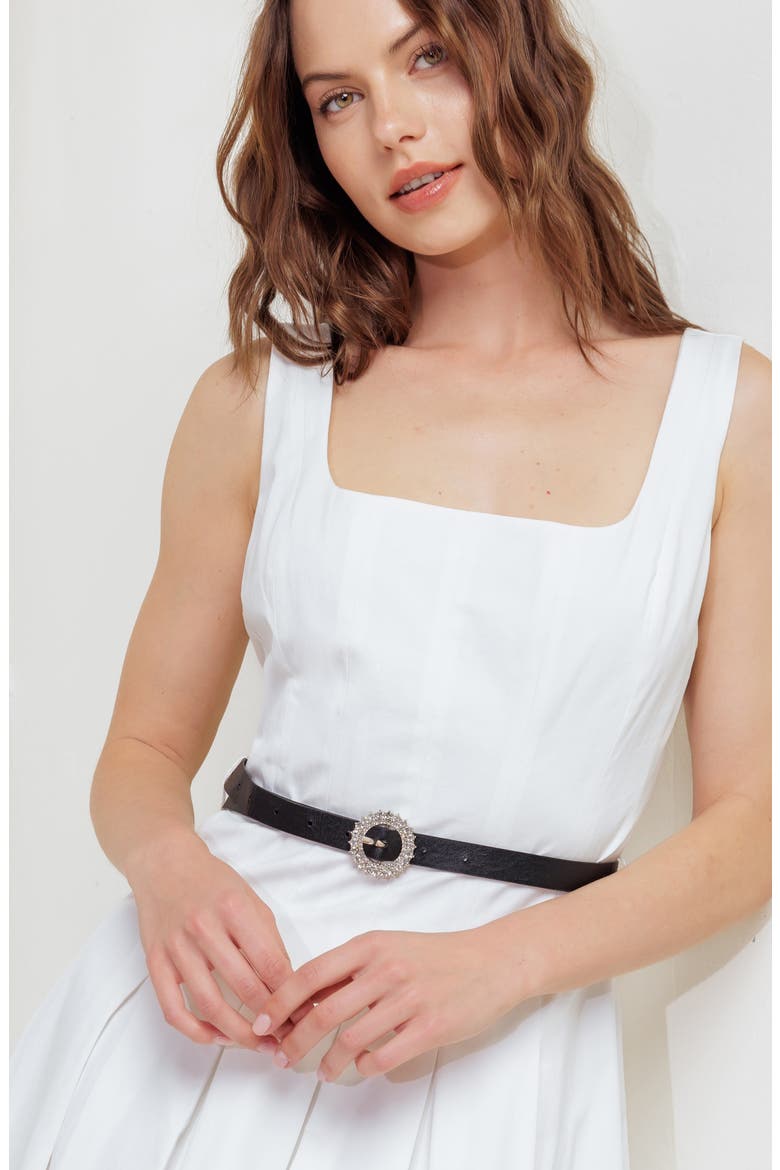 Sleeveless Cotton Midi Sundress, Alternate, color, WHITE