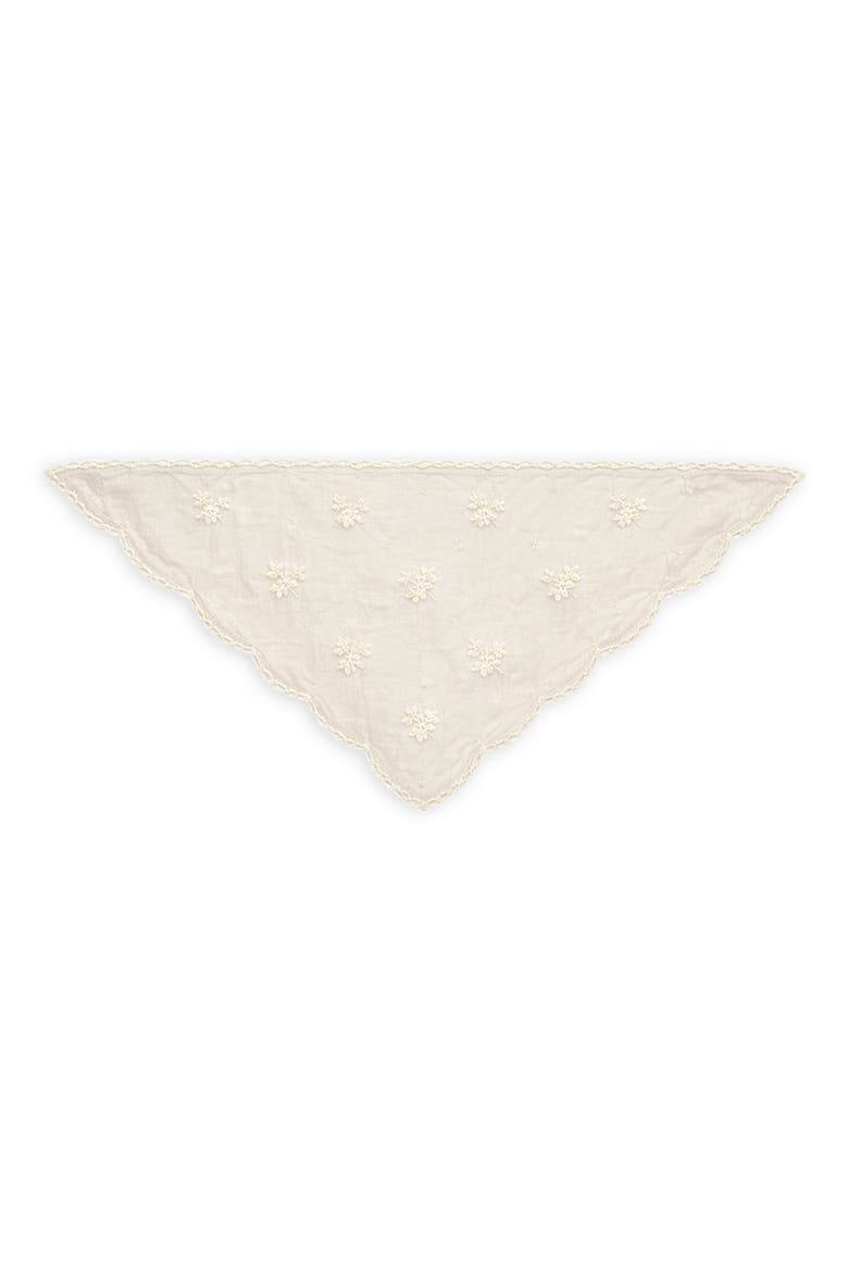 Floral Embroidered Traingle Bandana, Main, color, IVORY