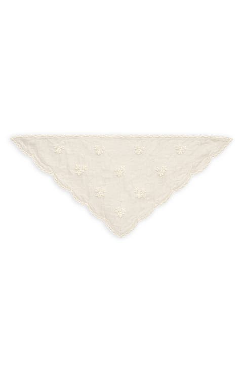 Floral Embroidered Traingle Bandana