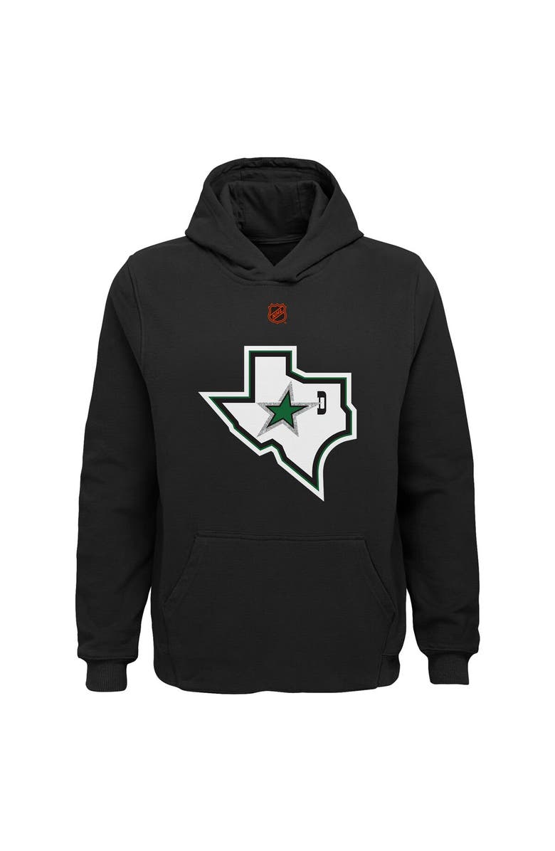 Outerstuff Youth Black Dallas Stars Special Edition 2.0 Secondary Logo Fleece Pullover Hoodie, Alternate, color,