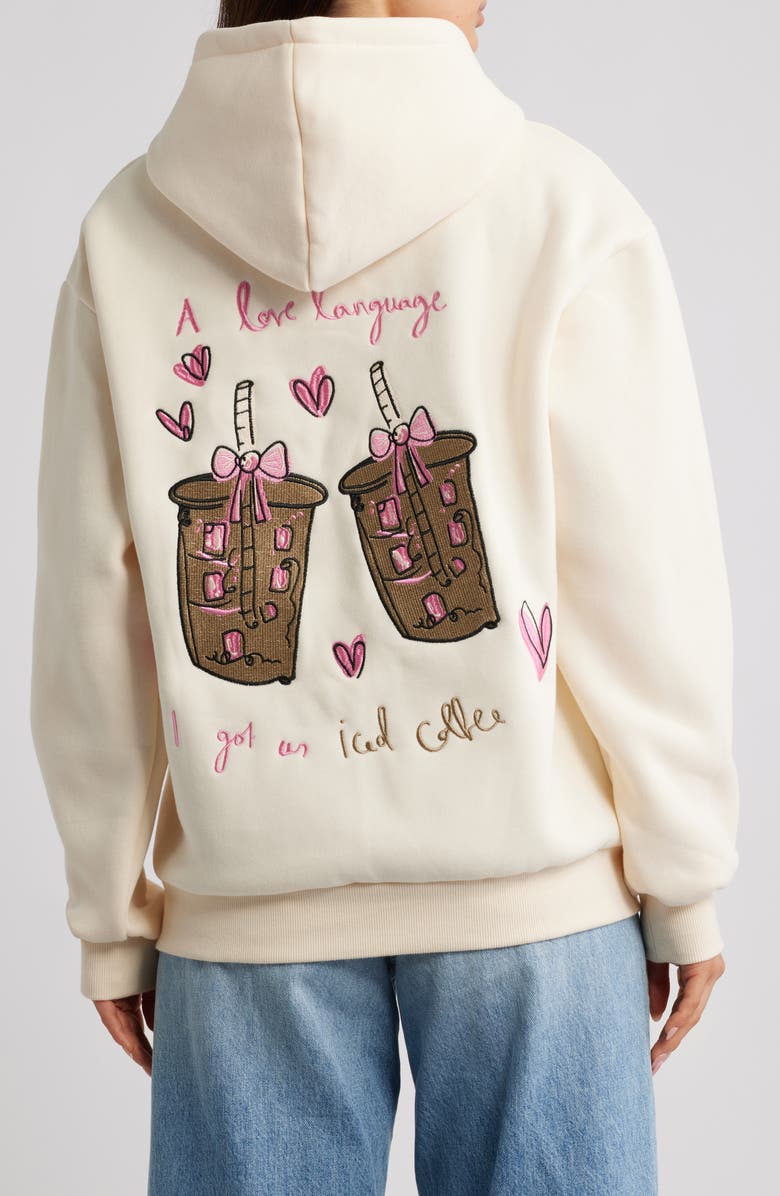 HAPPY CAMP3R Latte Love Hoodie, Alternate, color, Cream