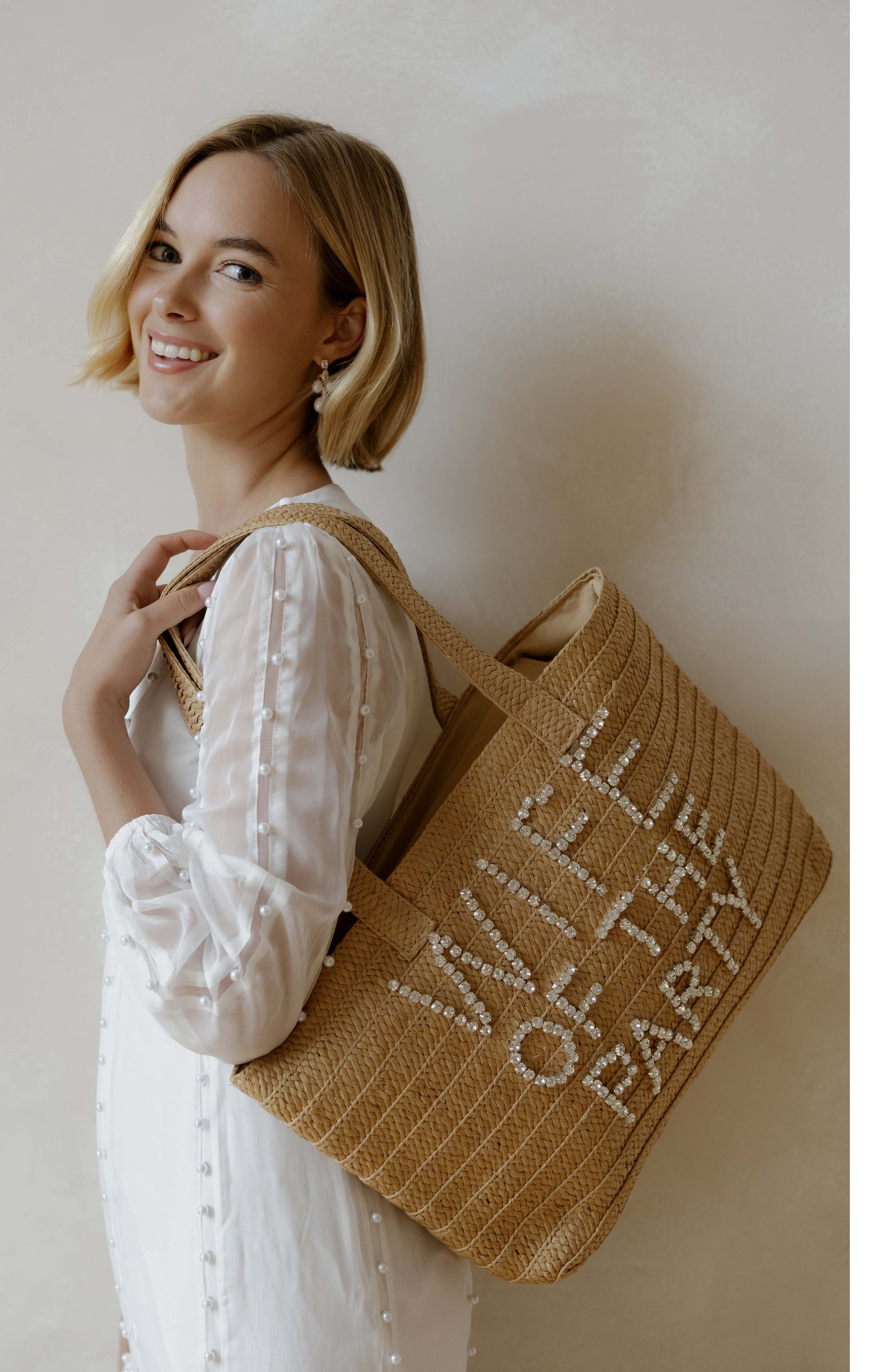 Untamed Petals Heiress Bridal Tote, Alternate, color, Brown