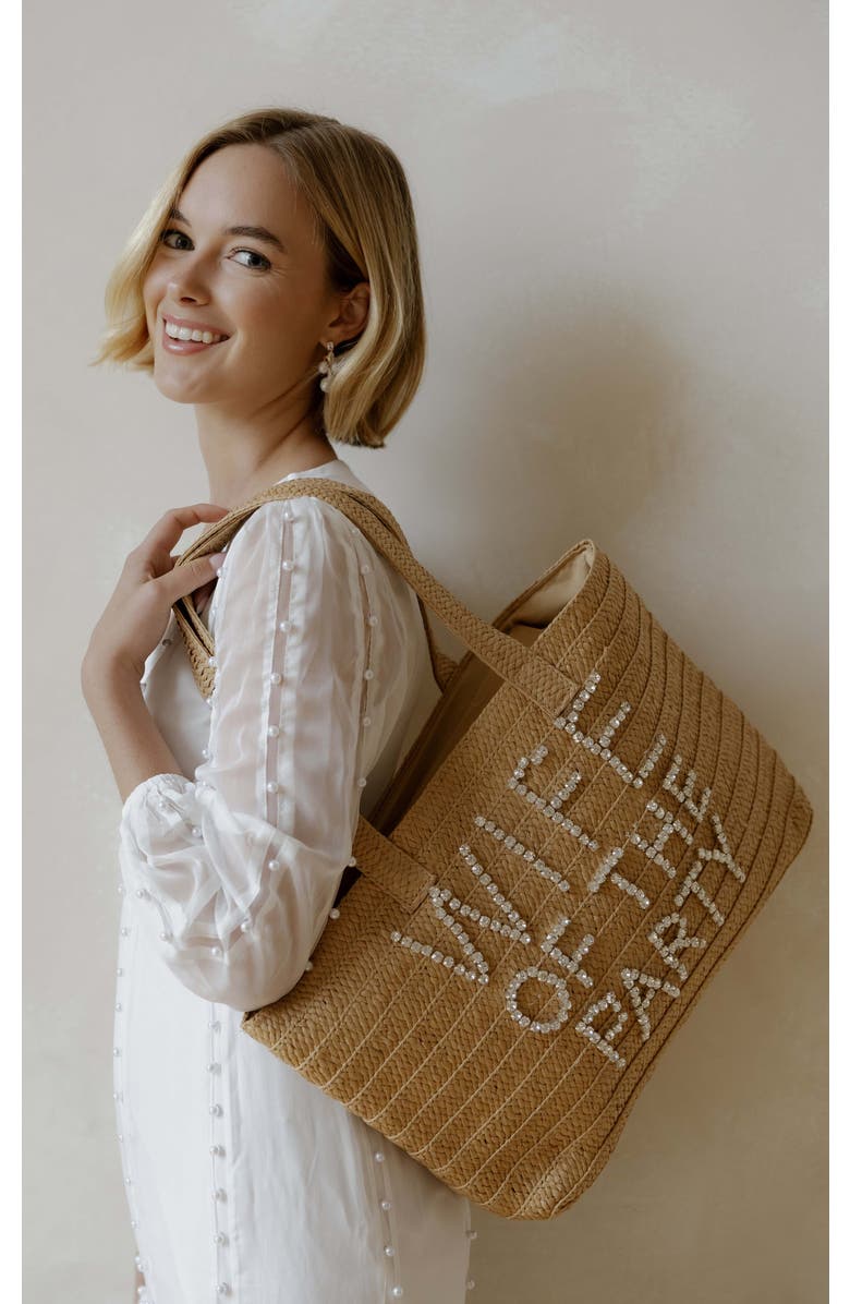 Untamed Petals Heiress Bridal Tote, Alternate, color, Brown