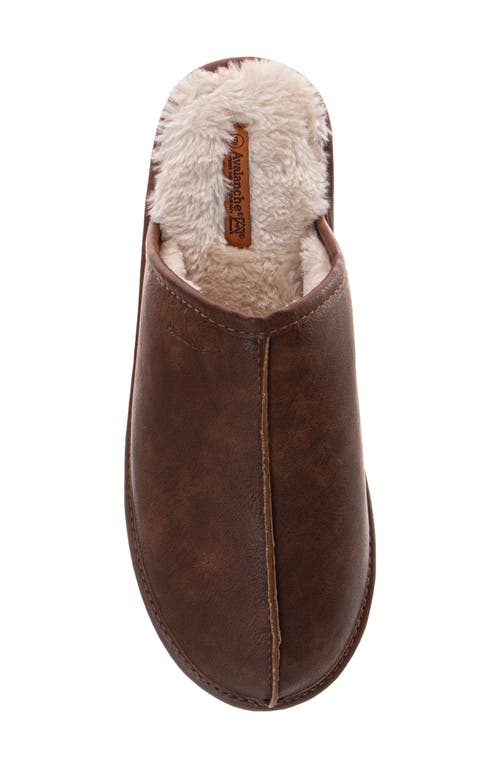 Avalanche Faux Shearling Lined Slipper In Brown
