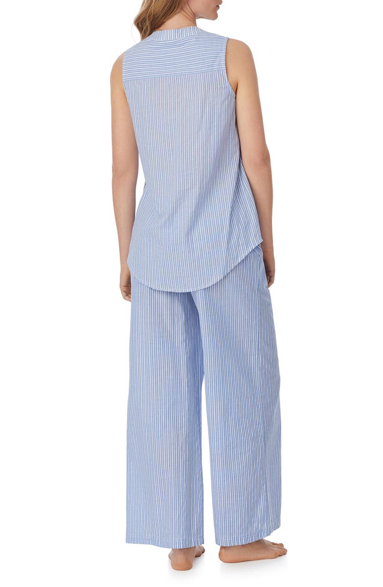 Eileen West Stripe Sleeveless Tunic Wide Leg Pajamas, Alternate, color, 
