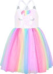 Zunie Kids' Sequin Unicorn Tutu Dress