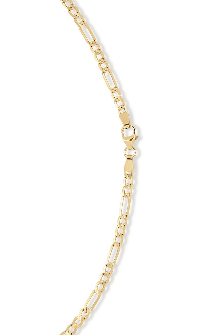 14K Gold Figaro Chain Necklace, 3.1mm, Alternate, color, 14KY